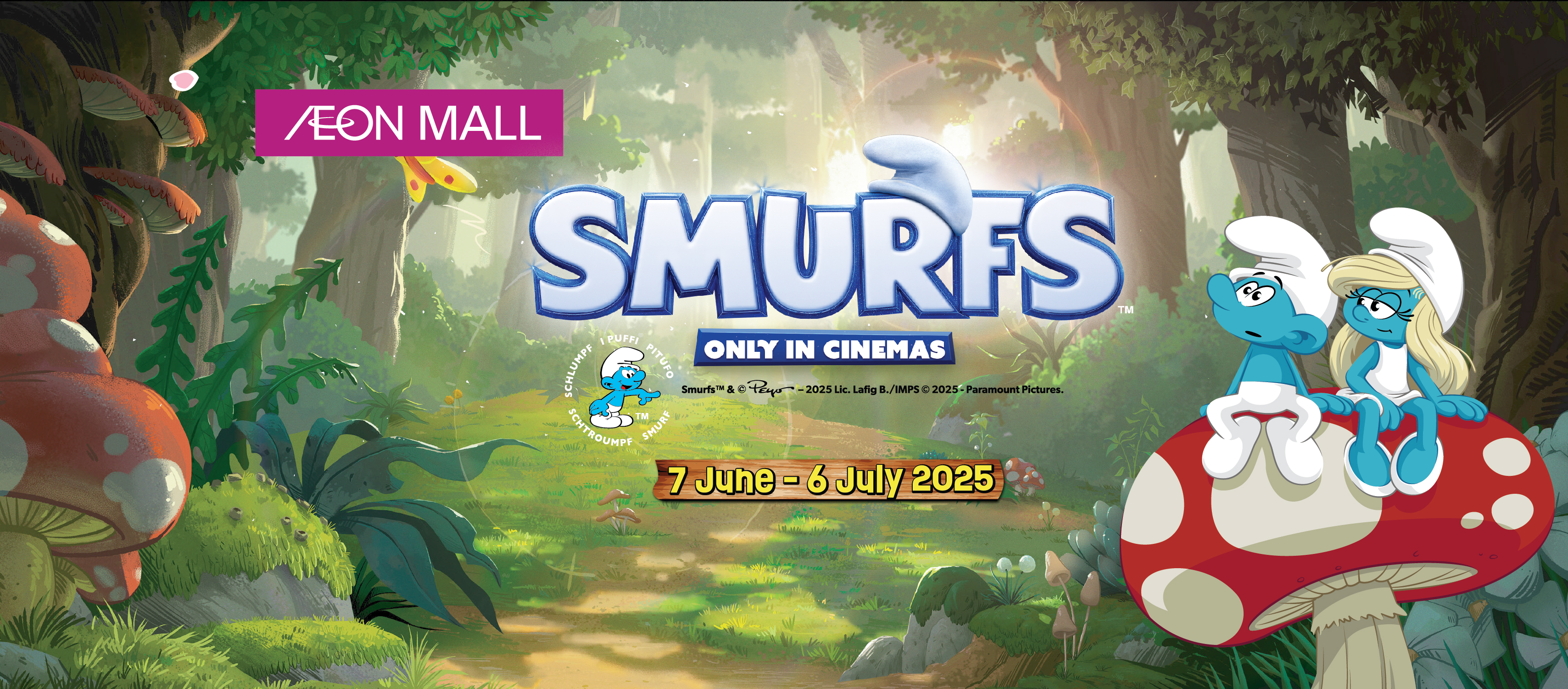 Calling all Smurfs fans! 💙 Get ready for a smurftastic time at AEON MALL!