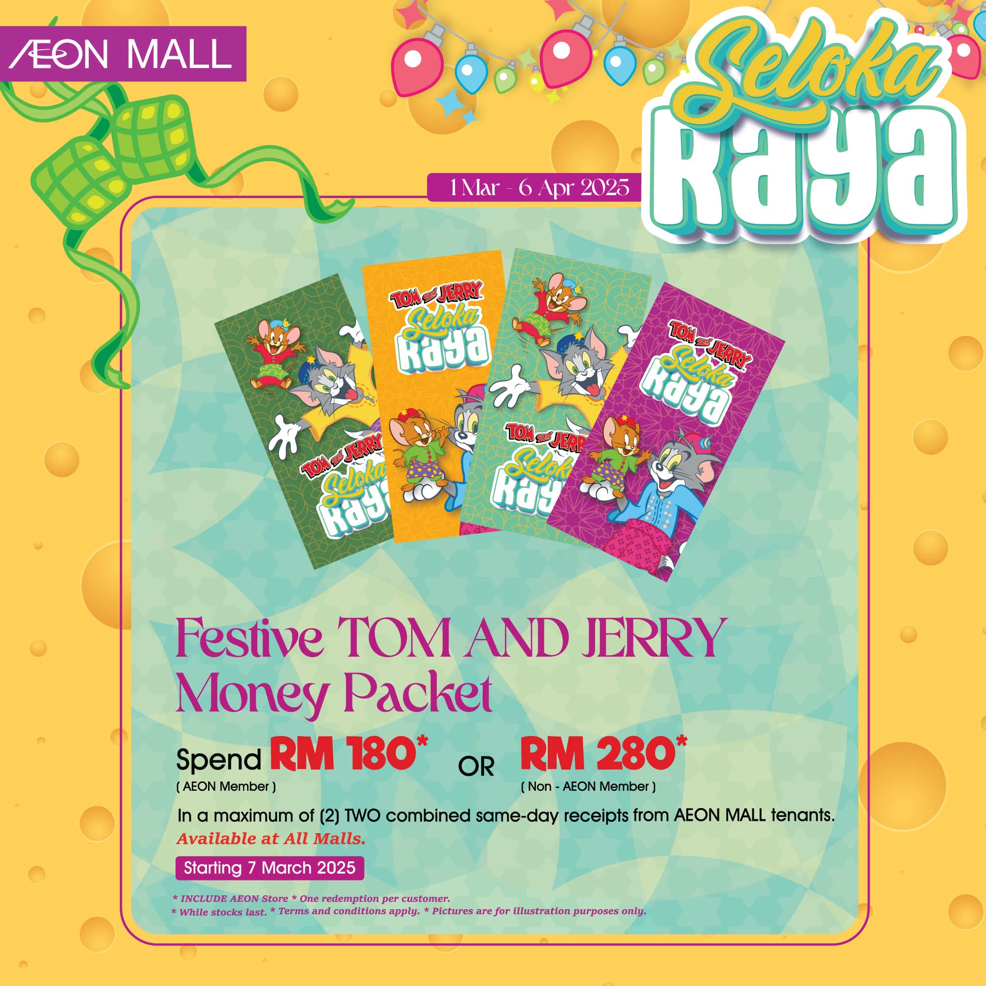 ✨ Seloka Raya at AEON MALL with Tom & Jerry! 🏡🌙 ✨