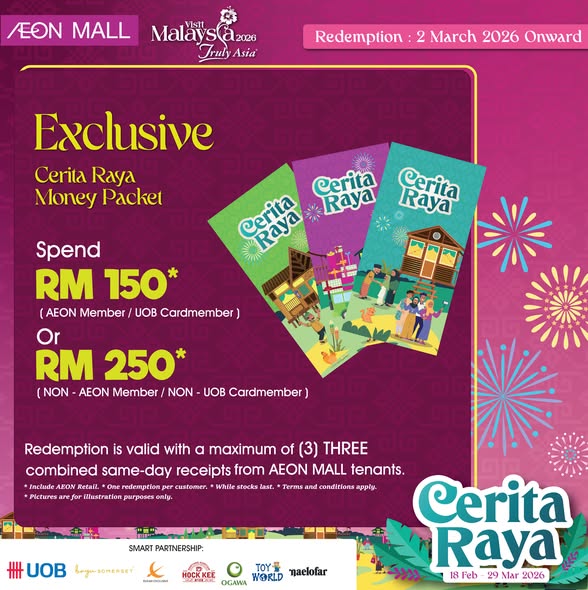 Make your Raya gifting even more special this year with exclusive AEON MALL collectibles! 🌙✨