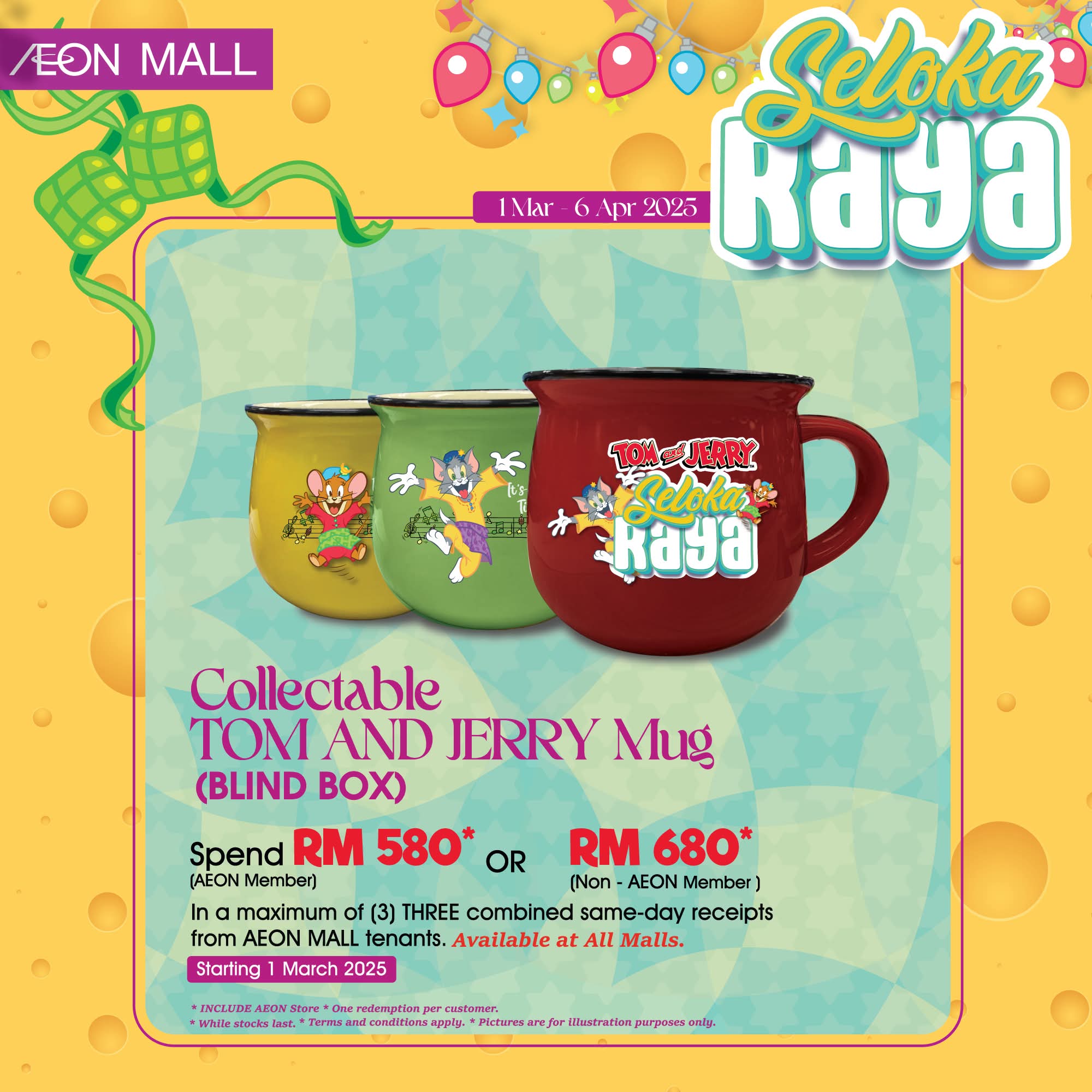 ✨ Seloka Raya at AEON MALL with Tom & Jerry! 🏡🌙 ✨