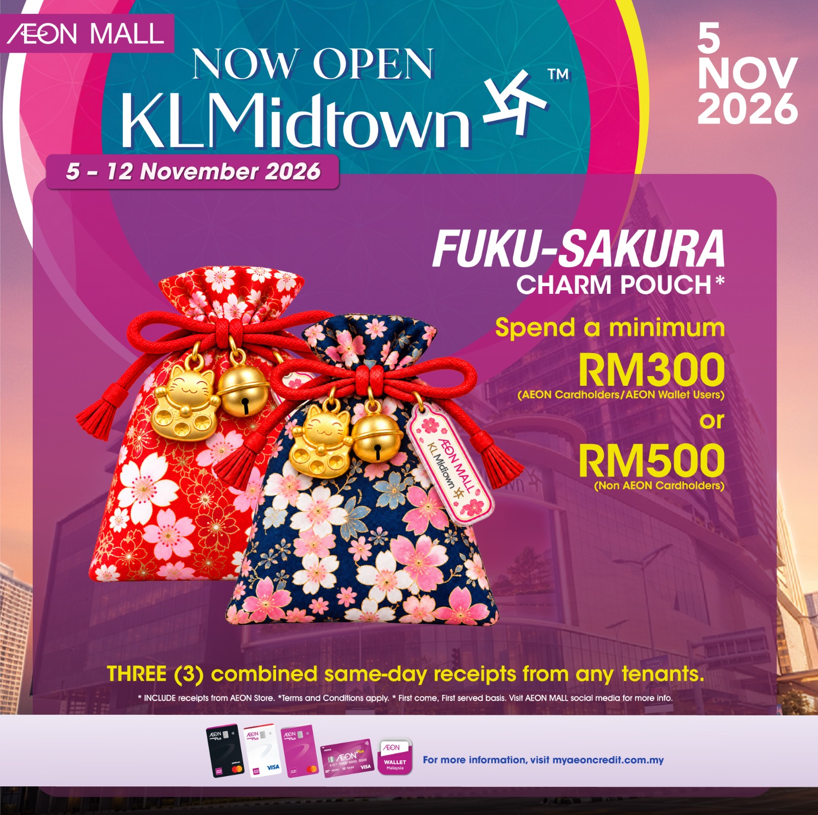 🌸✨ SPEND & REDEEM: FUKU-SAKURA CHARM POUCH! 🎁🐱