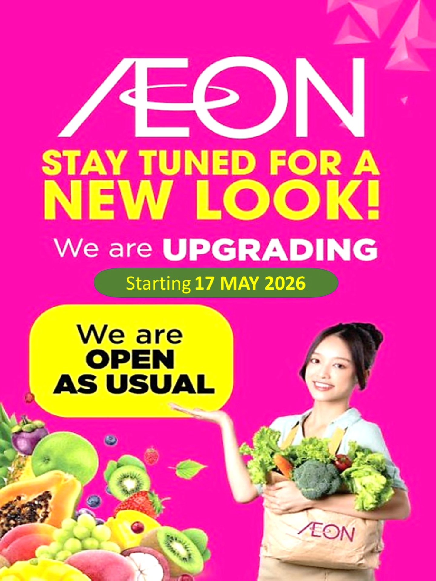 WE ARE UPGRADING - AEON Permas Jaya Shopping Centre