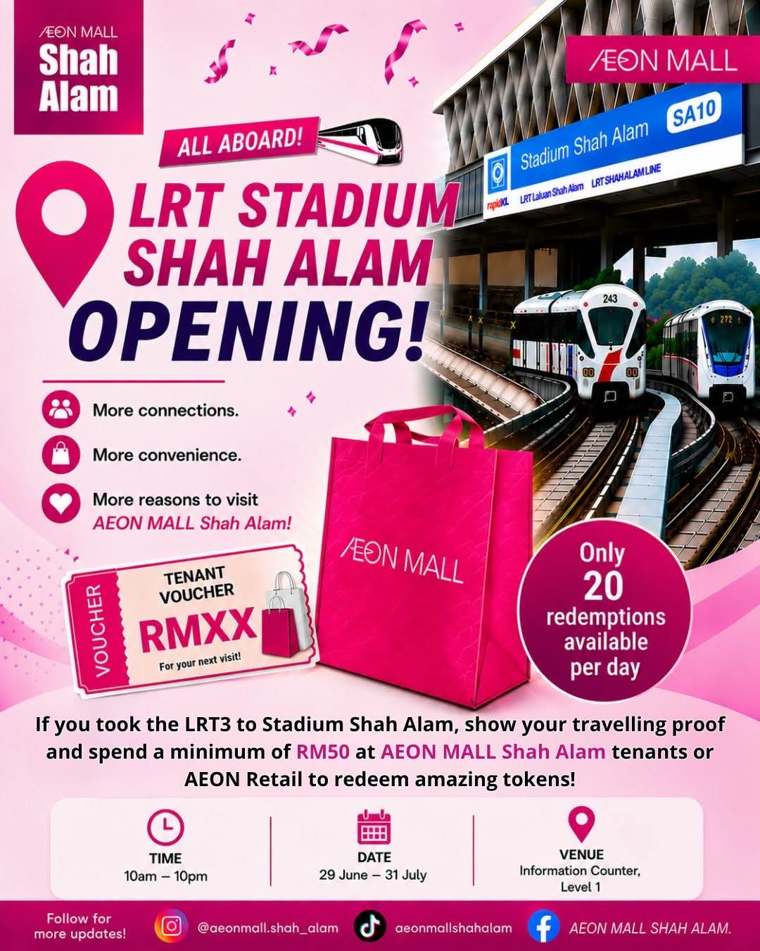 LRT3 Stadium Shah Alam Opening Redemption