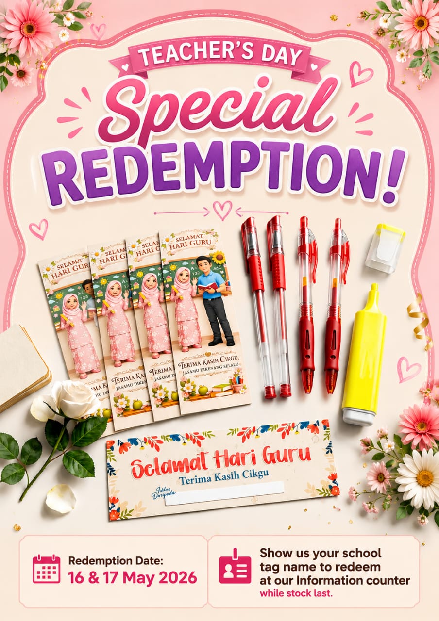 TEACHER’S DAY SPECIAL REDEMPTION