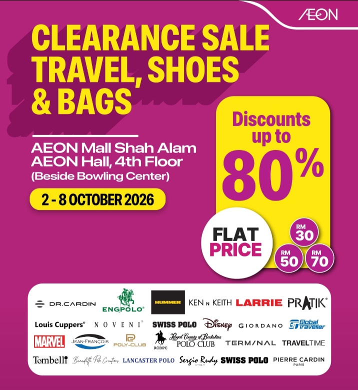CLEARANCE SALE TRAVEL, SHOES & BAGS