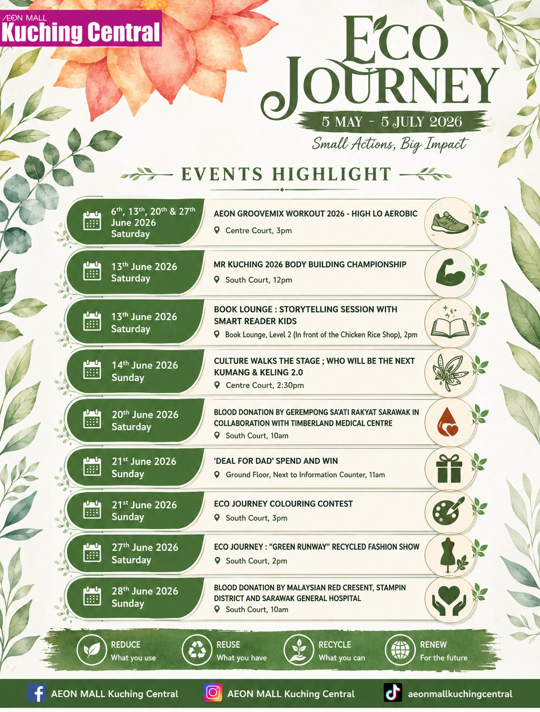 Eco Journey Events Highlight at AEON Mall Kuching Central