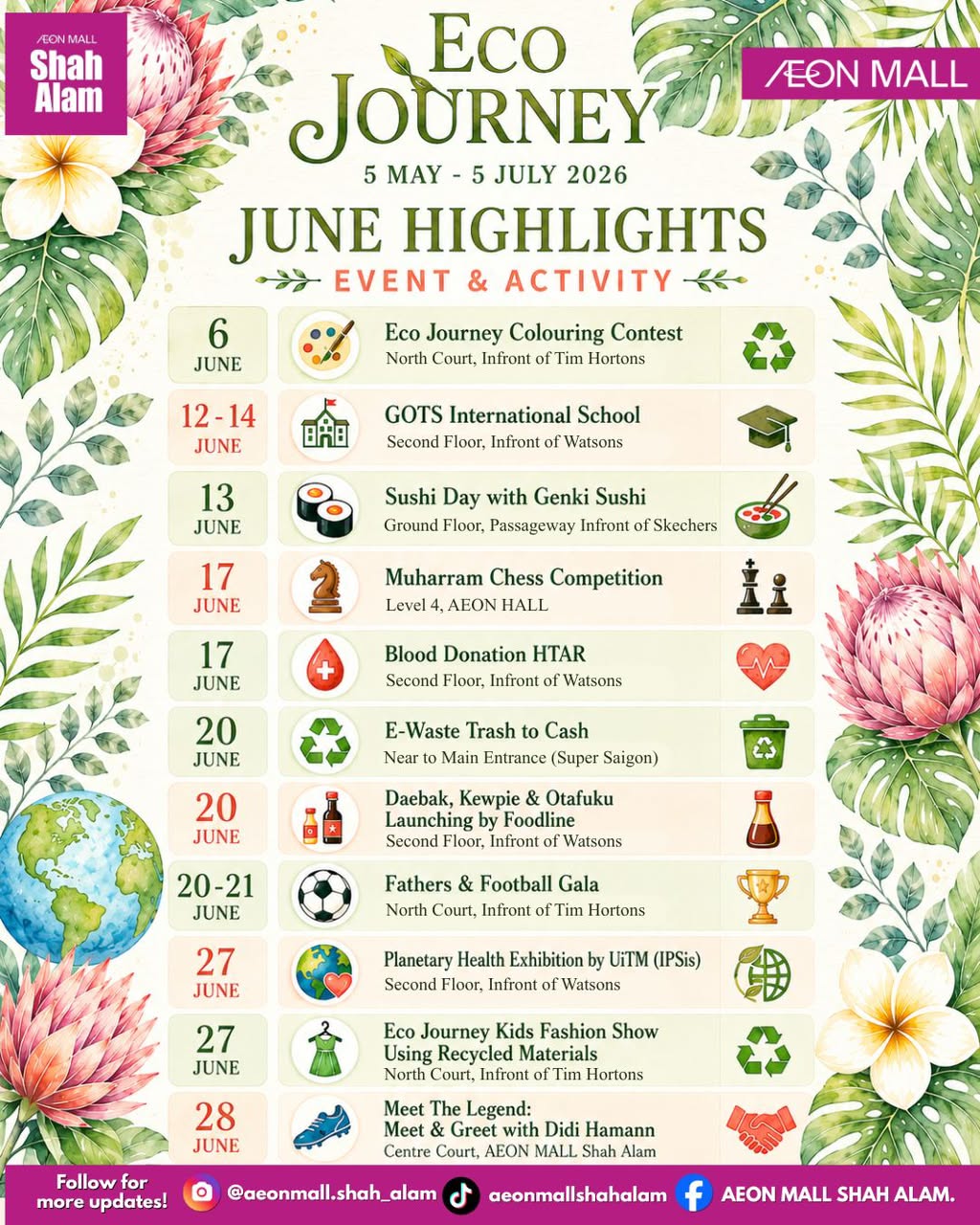 Eco Journey June Events & Activities