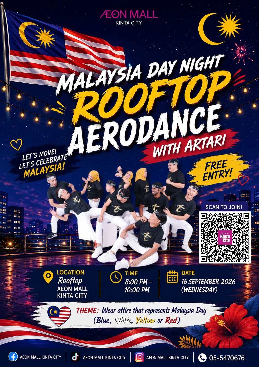 Malaysia Day Night Rooftop Aerodance