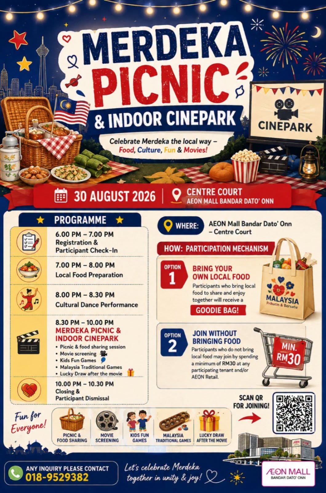 🇲🇾✨ MERDEKA PICNIC & INDOOR CINEPARK! 🍿🎬