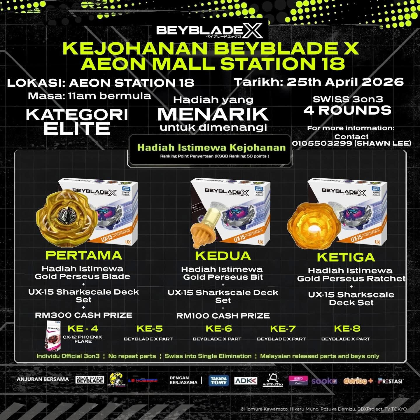 KEJOHANAN BEYBLADE X AEON MALL IPOH STATION 18