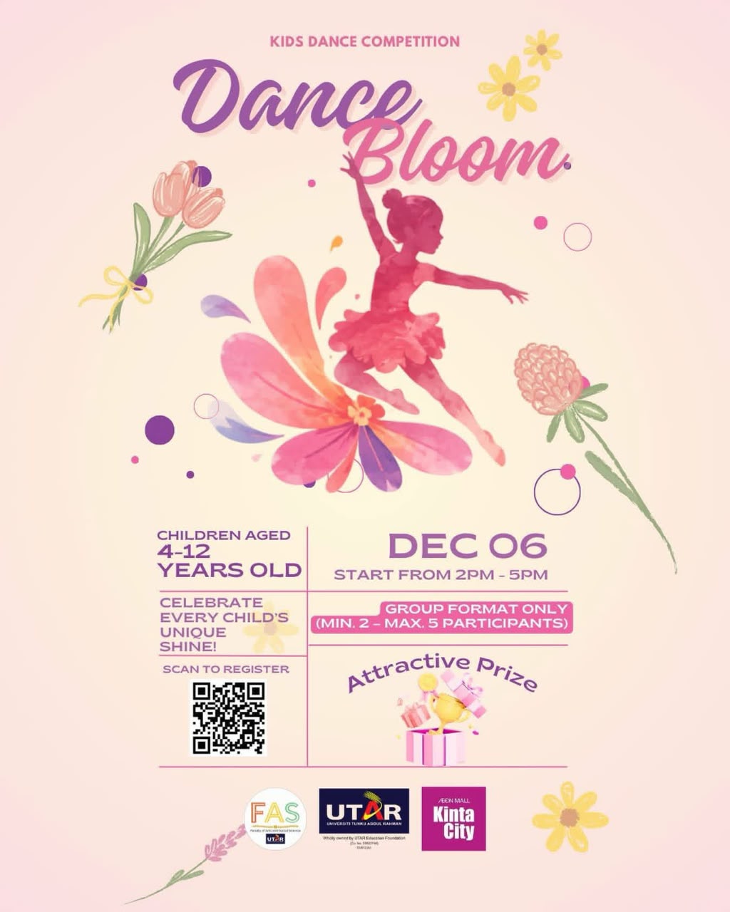 🌸✨ DANCE BLOOM KIDS DANCE COMPETITION BY UTAR