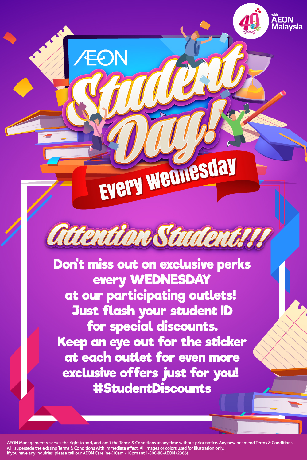 Wednesday! AEON Student Discount!