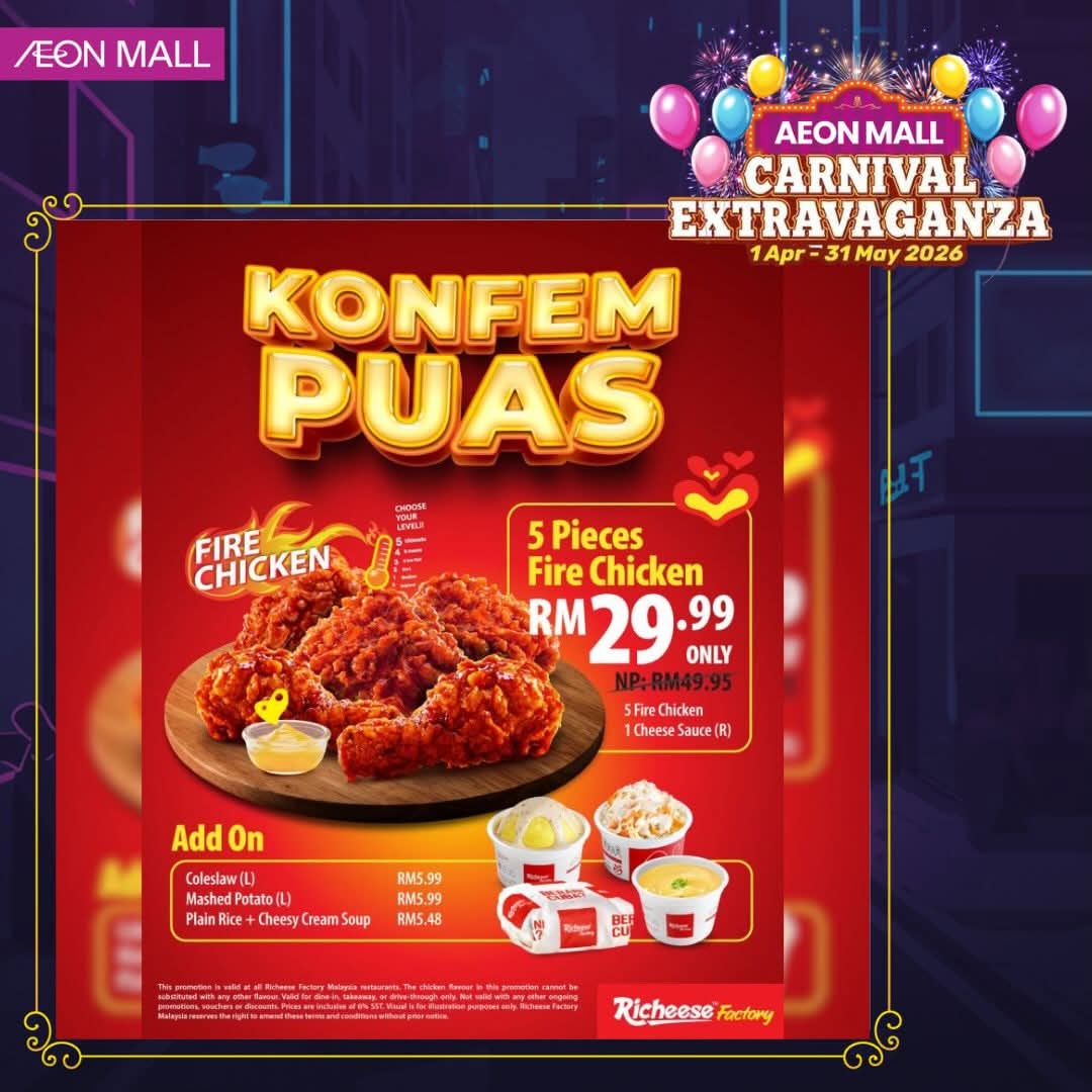 CARNIVAL EXTRAVAGANZA PROMOTION -  RICHEESE FACTORY KONFEM PUAS