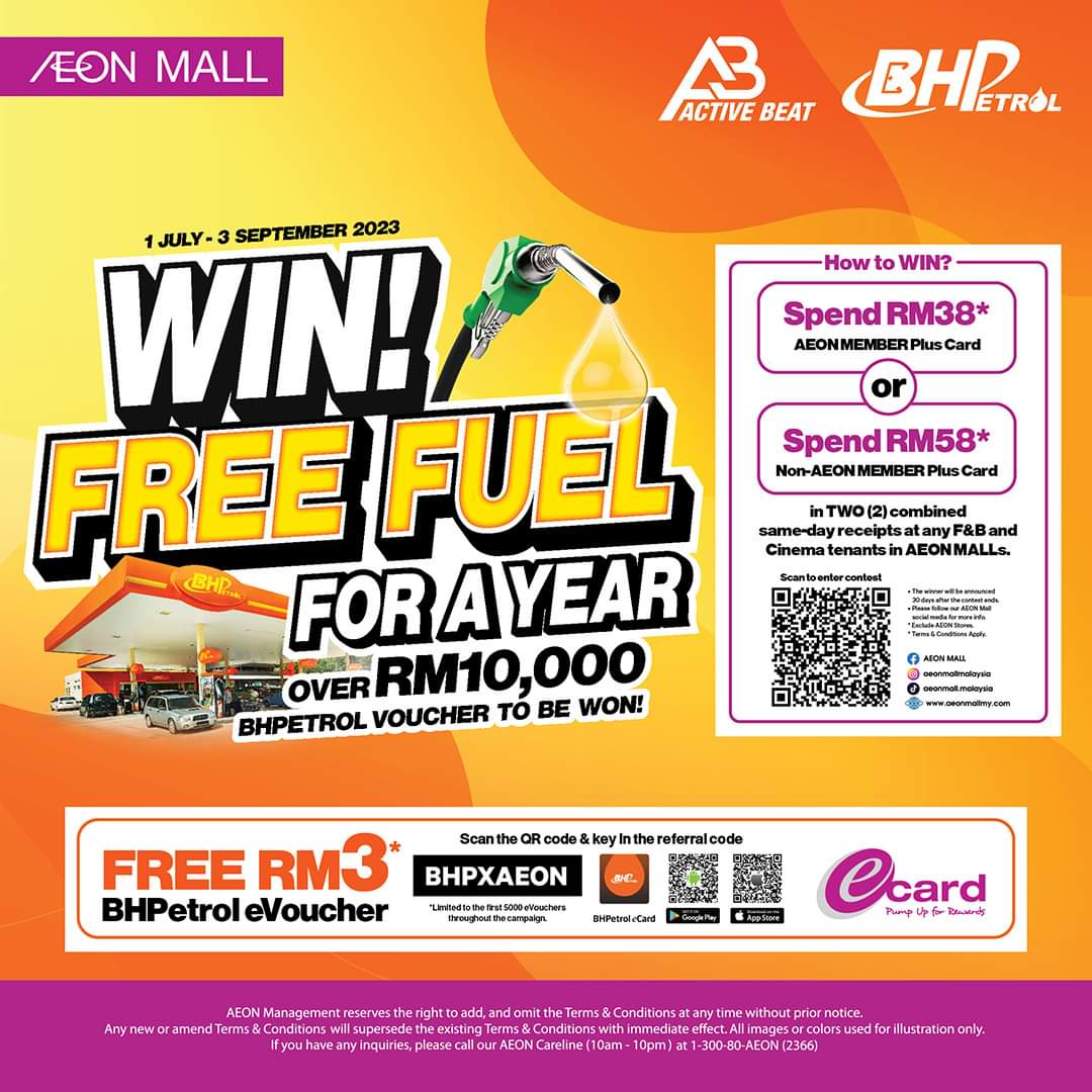 WIN FREE FUEL FOR A YEAR OVER RM 10,000.00 BHPETROL VOUCHER TO BE WON